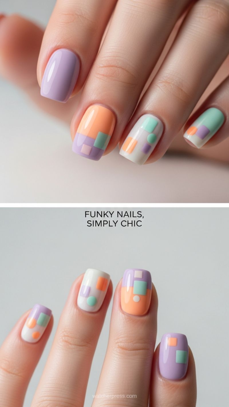 15. Funky Pastel Geometric Blocks