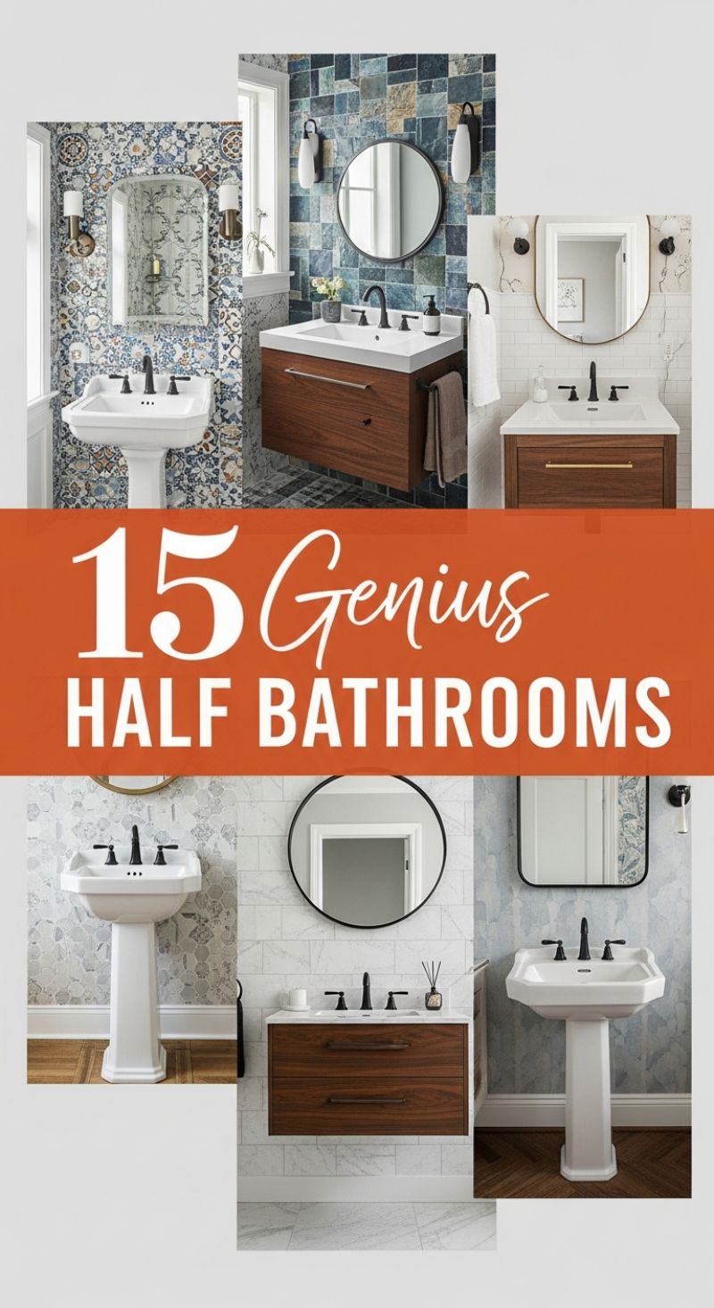 15 Genius Half Bathroom Ideas