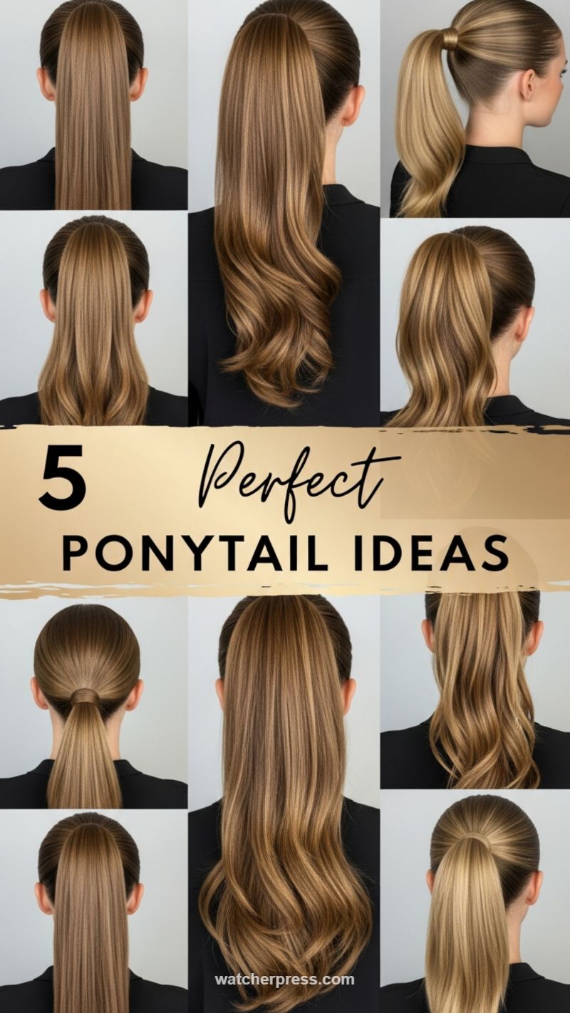 15. Perfect Sleek Ponytails (5 Perfect Ponytail Ideas)