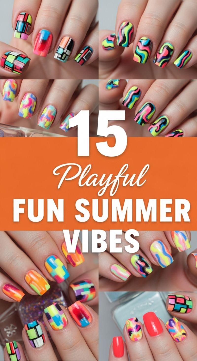 15 Playful Fun Summer Vibes Nail Art