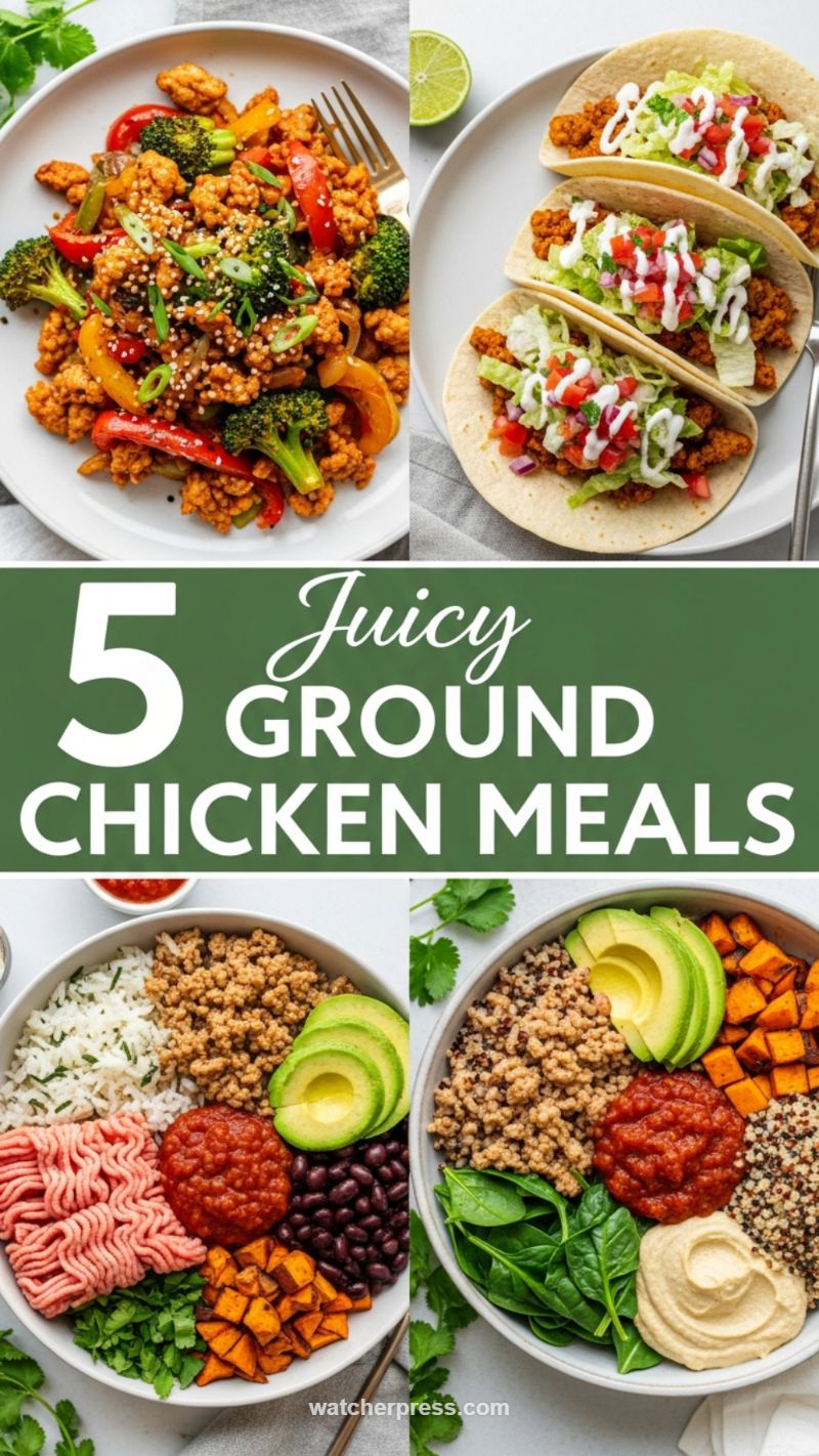 16. 5 Juicy Ground Chicken Meal Prep Ideas (High-Protein Meal)