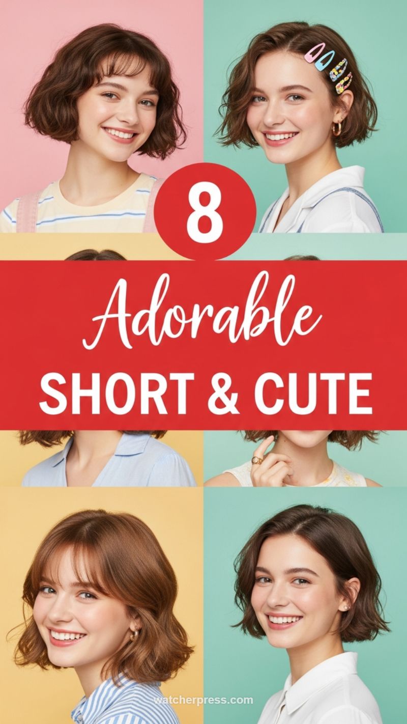 50+ Viral Haircuts: The Ultimate Style Guide for Every Length (Short, Curly, Updos & More) 16. 8 Adorable Short & Cute Wavy Bobs
