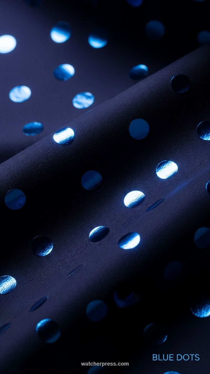 16. BLUE DOTS: Fabric Texture Contrast