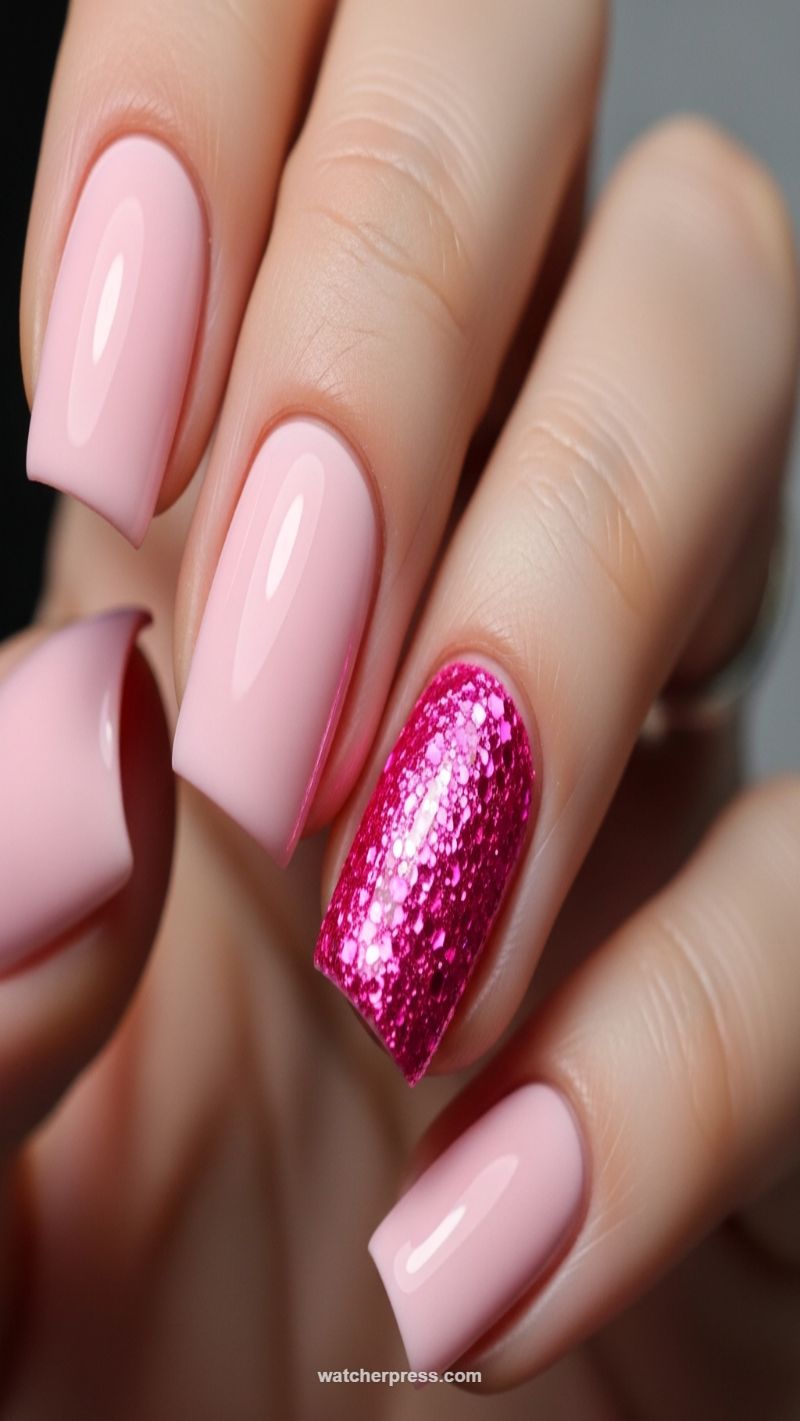 16. Bubblegum Pink Glitter Pop
