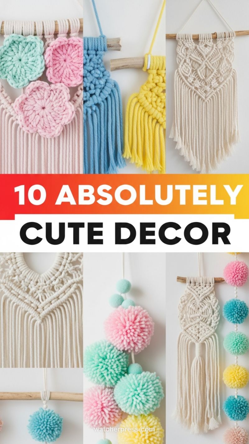 16. DIY Macrame and Pom Poms: Adding Cute Texture