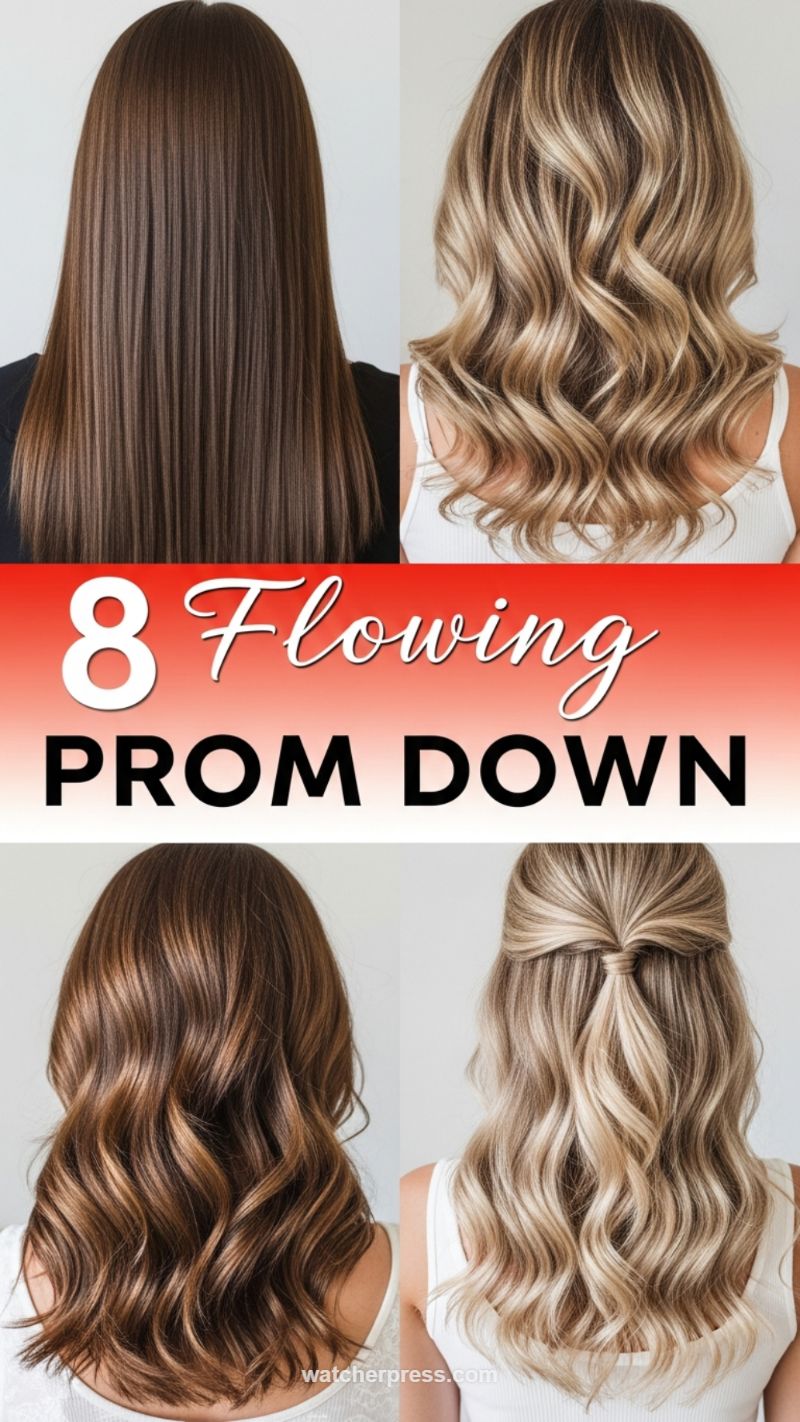16. Flowing Prom Down Hairstyles