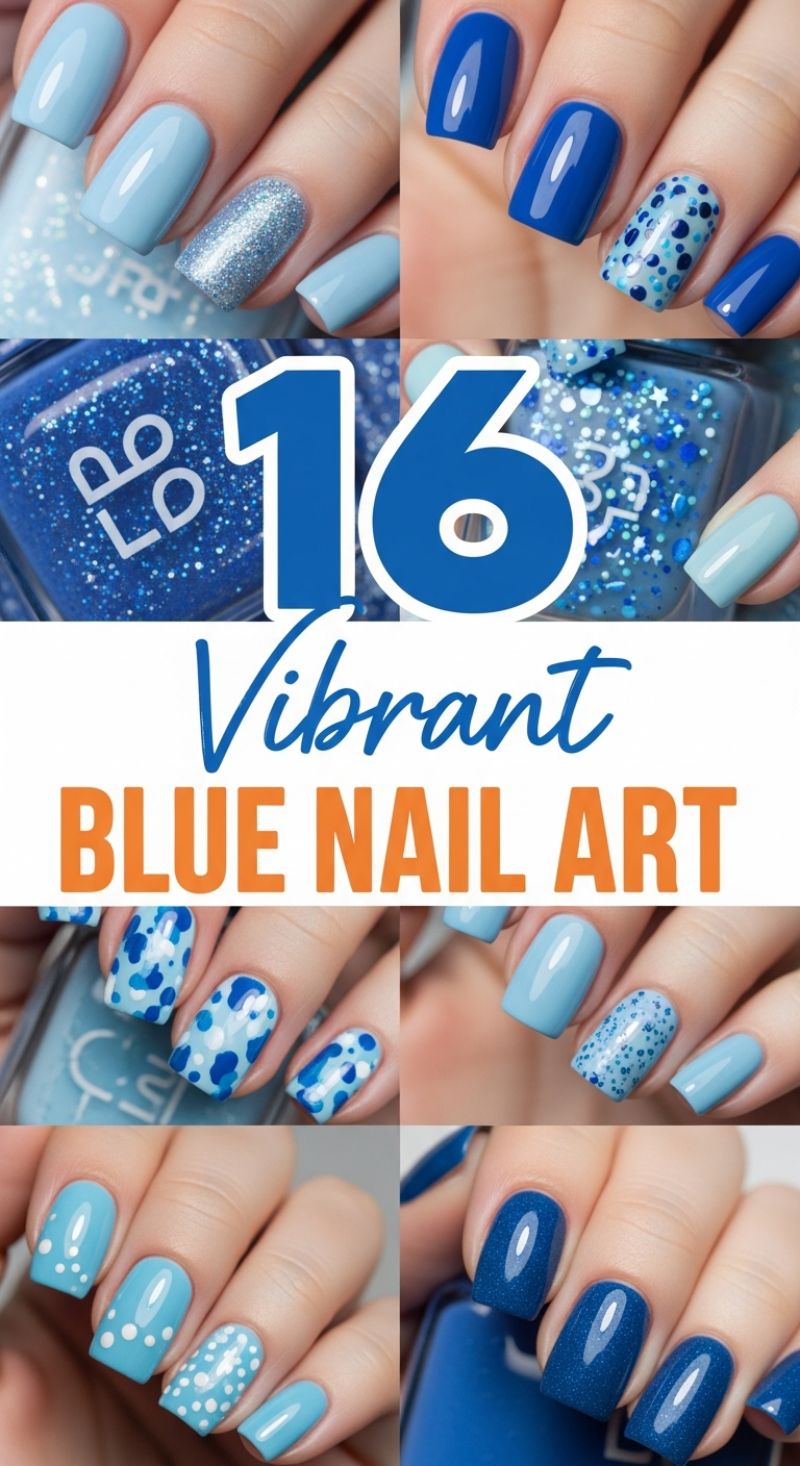 16 Vibrant BLUE NAIL ART