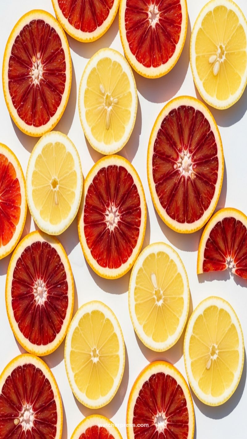 17. Citrus Zest Pattern (Blood Orange and Lemon)