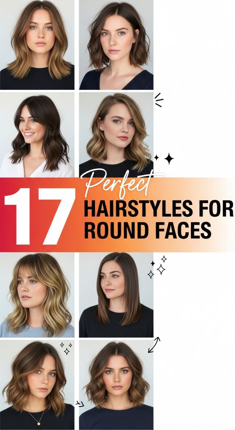 17 Perfect Hairstyles for Round Faces: Cuts That Elongate and Define