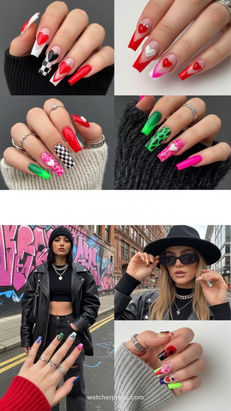 17. Ribbon Hearts and Glitter Accents