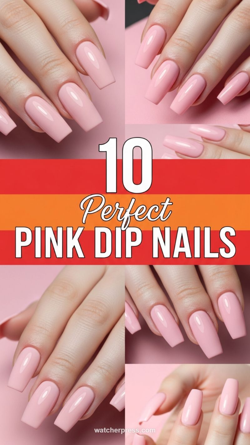 18. 10 Perfect Pink Dip Nails: Flawless Solid Color