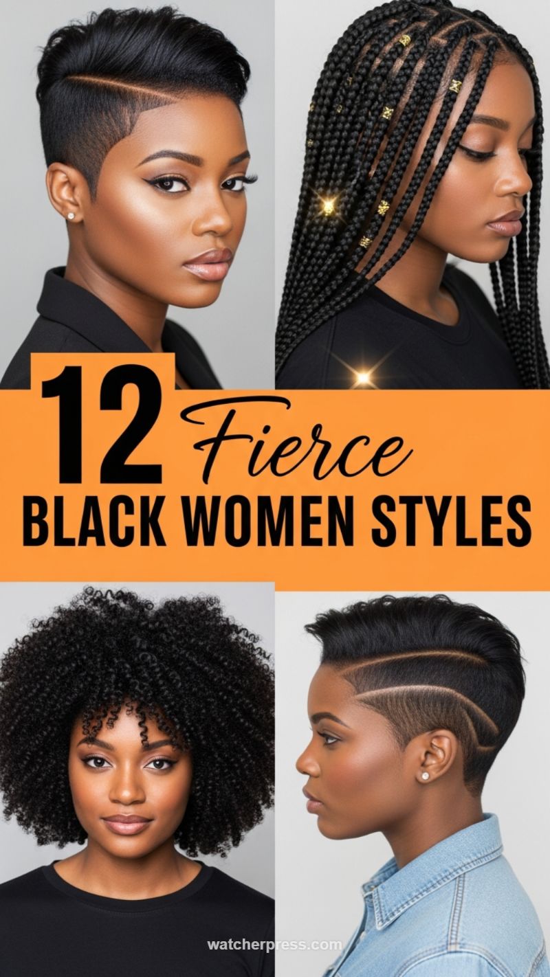 50+ Viral Haircuts: The Ultimate Style Guide for Every Length (Short, Curly, Updos & More) 18. 12 Fierce Black Women Styles: Edgy and Chic