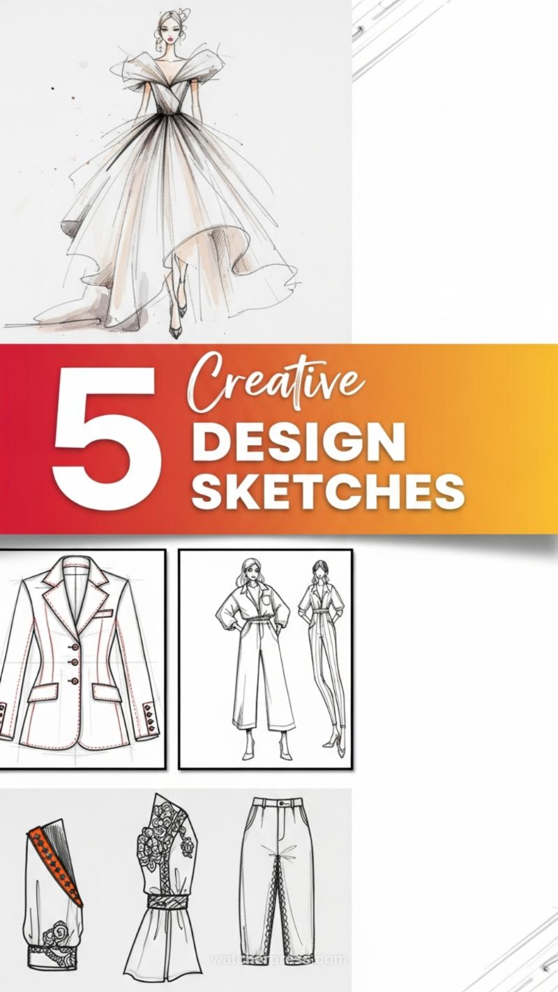 18. 5 Creative Fashion Design Sketches