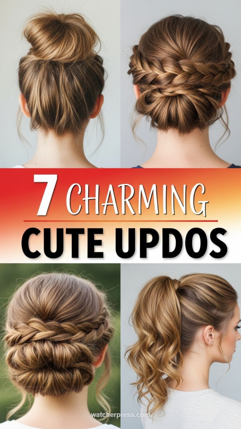 18. Charming Cute Updos for Every Day