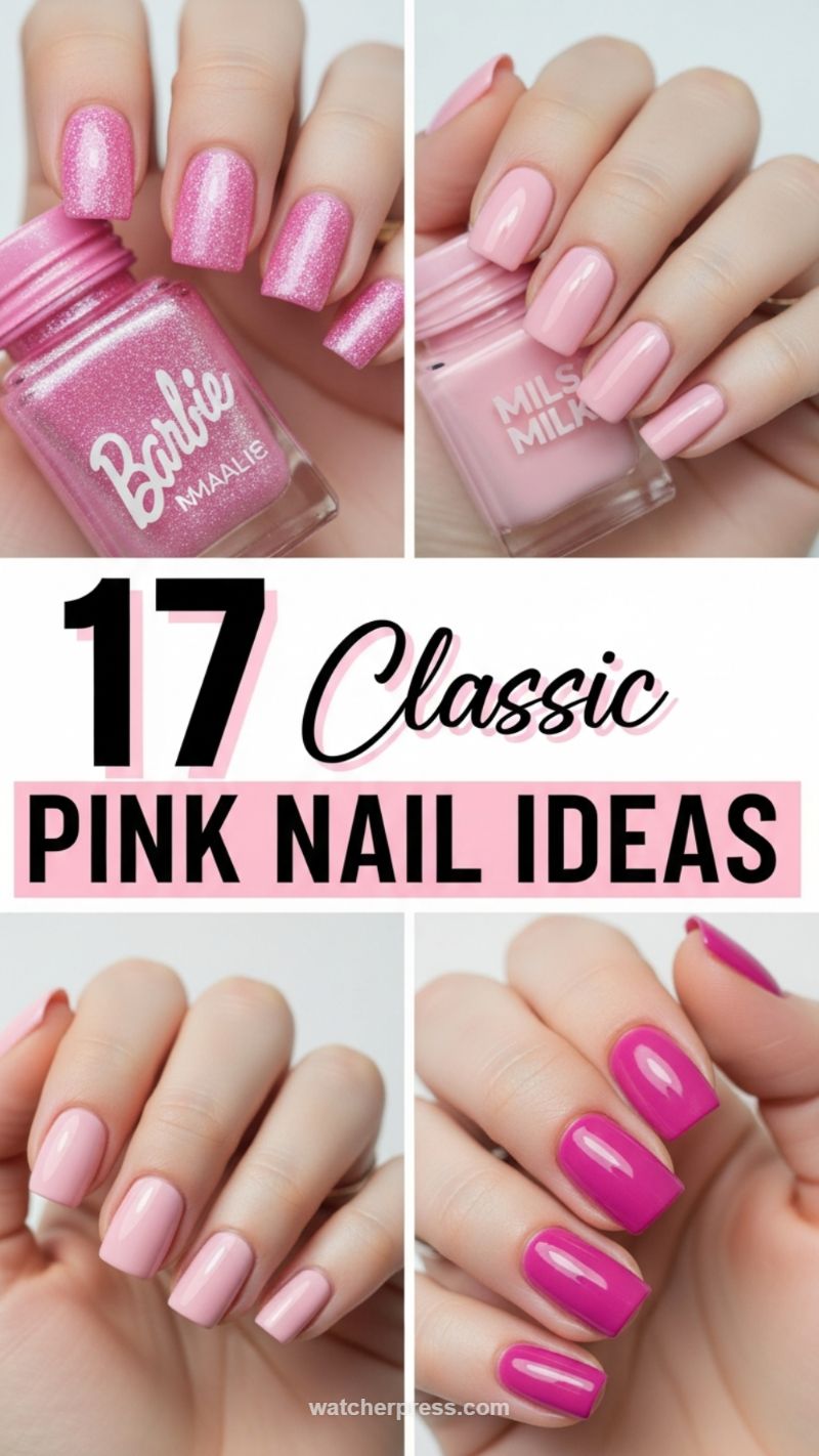 18. Classic Pink Manicures: The Barbie Influence
