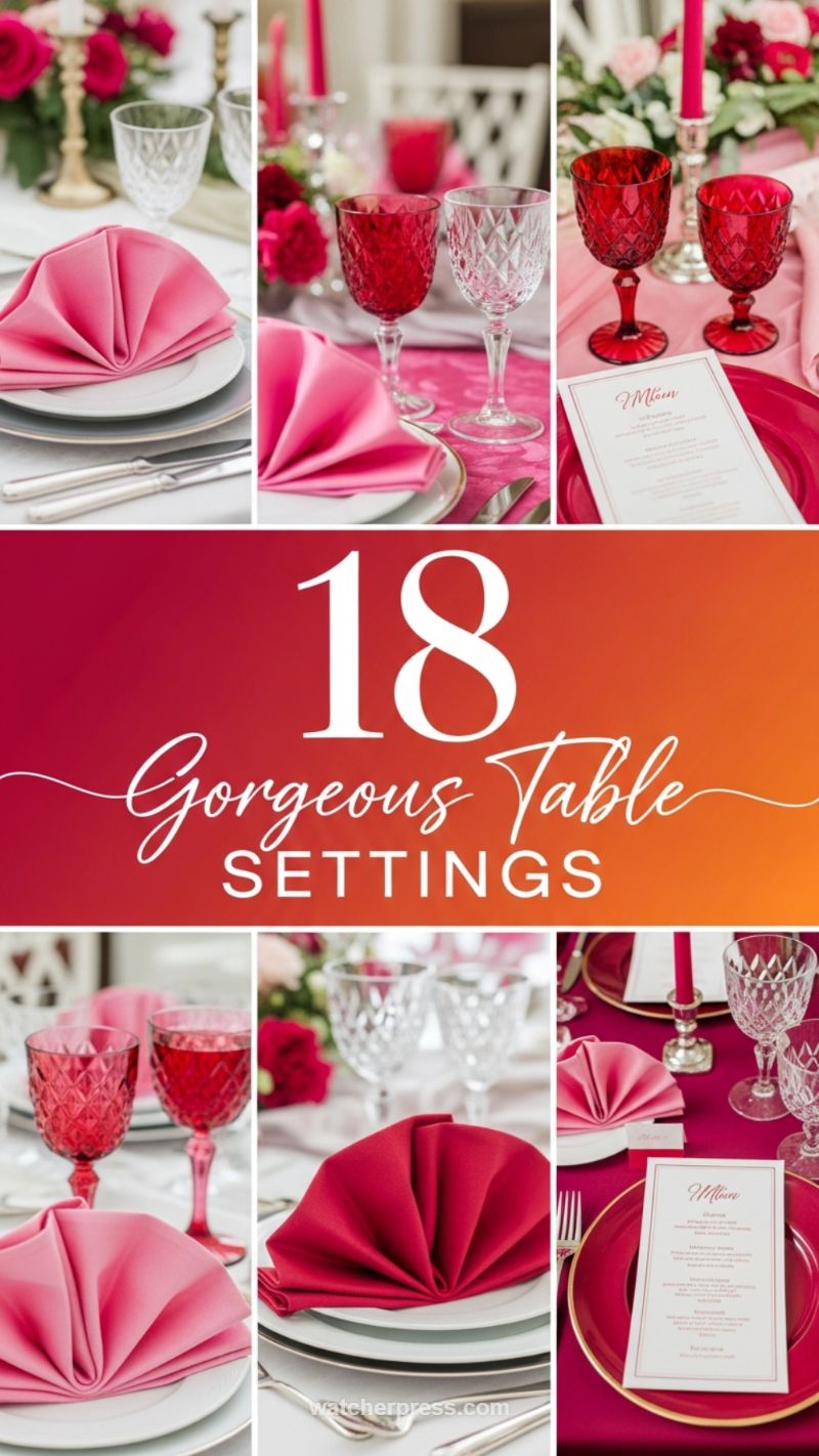 18 Gorgeous Table Settings Featuring Bold Colors