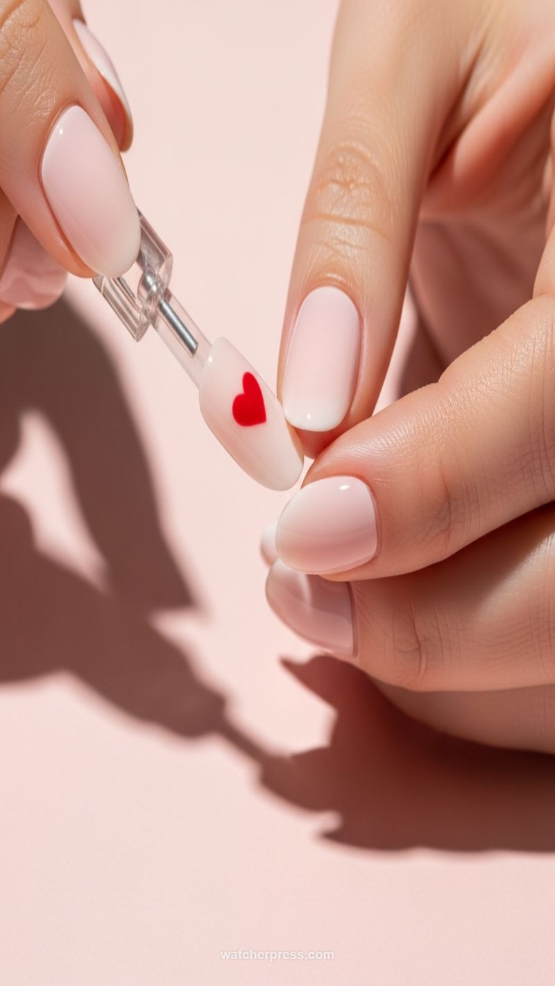 18. Minimalist Ombré Heart Accent