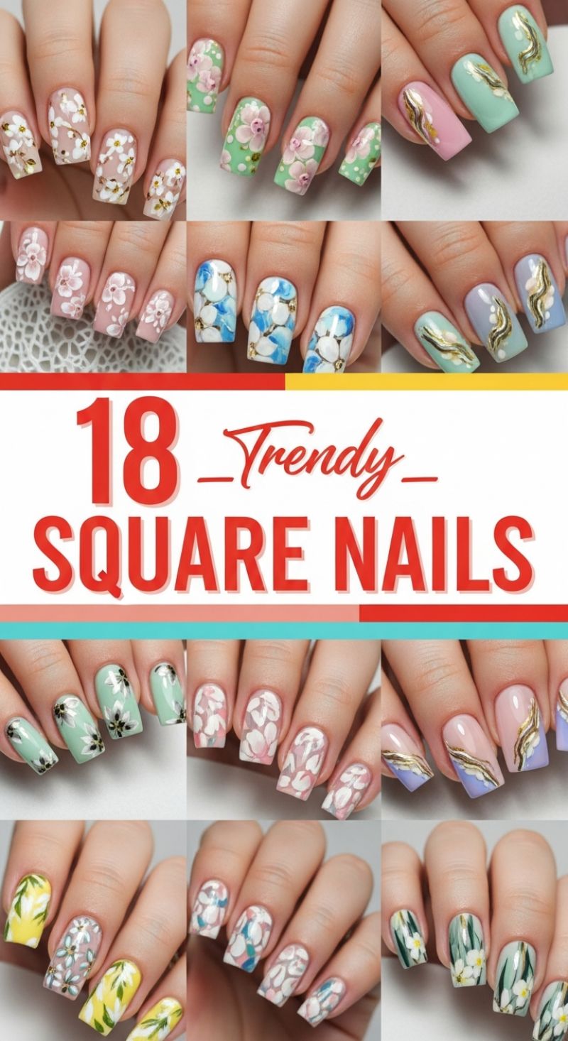 18 Trendy Square Nails