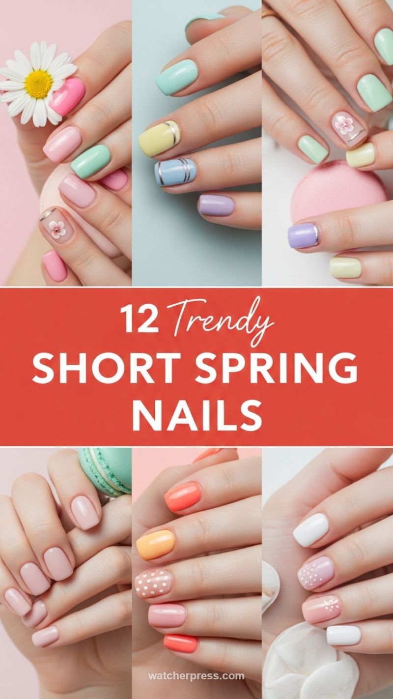 19. 12 Trendy Short Spring Nails