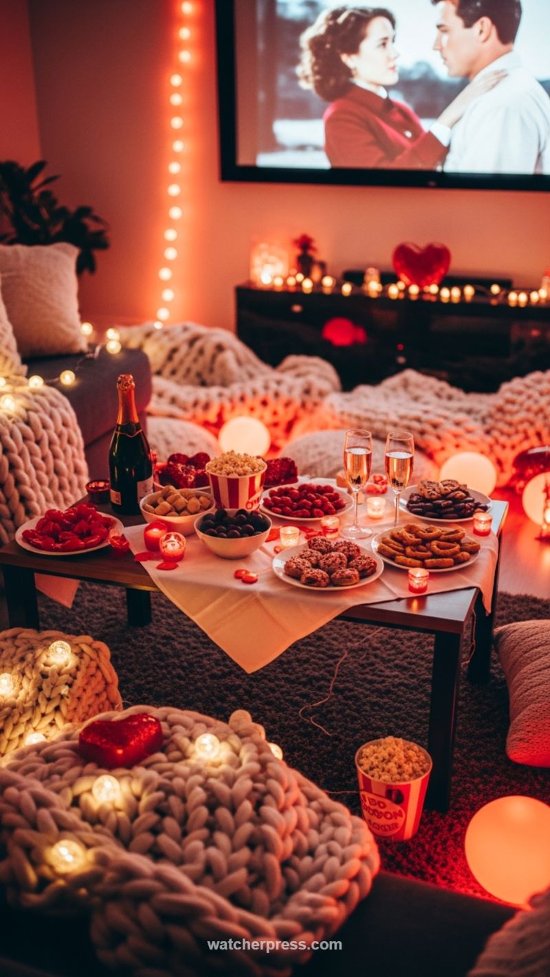 19. Elevated Cozy Movie Marathon Date