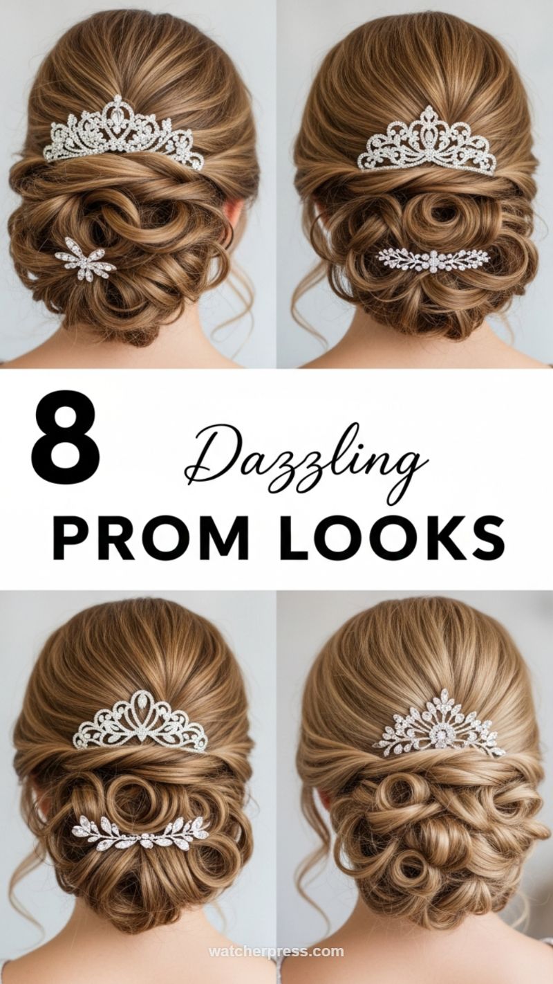 50+ Viral Haircuts: The Ultimate Style Guide for Every Length (Short, Curly, Updos & More) 2. 8 Dazzling Prom Looks with Glamorous Accessories