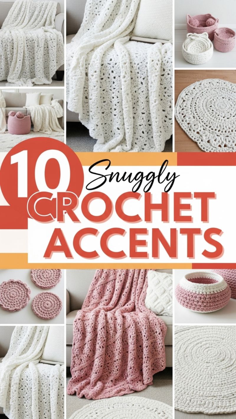 2. Cozy Crochet Blankets and Baskets (Snuggly Accents)