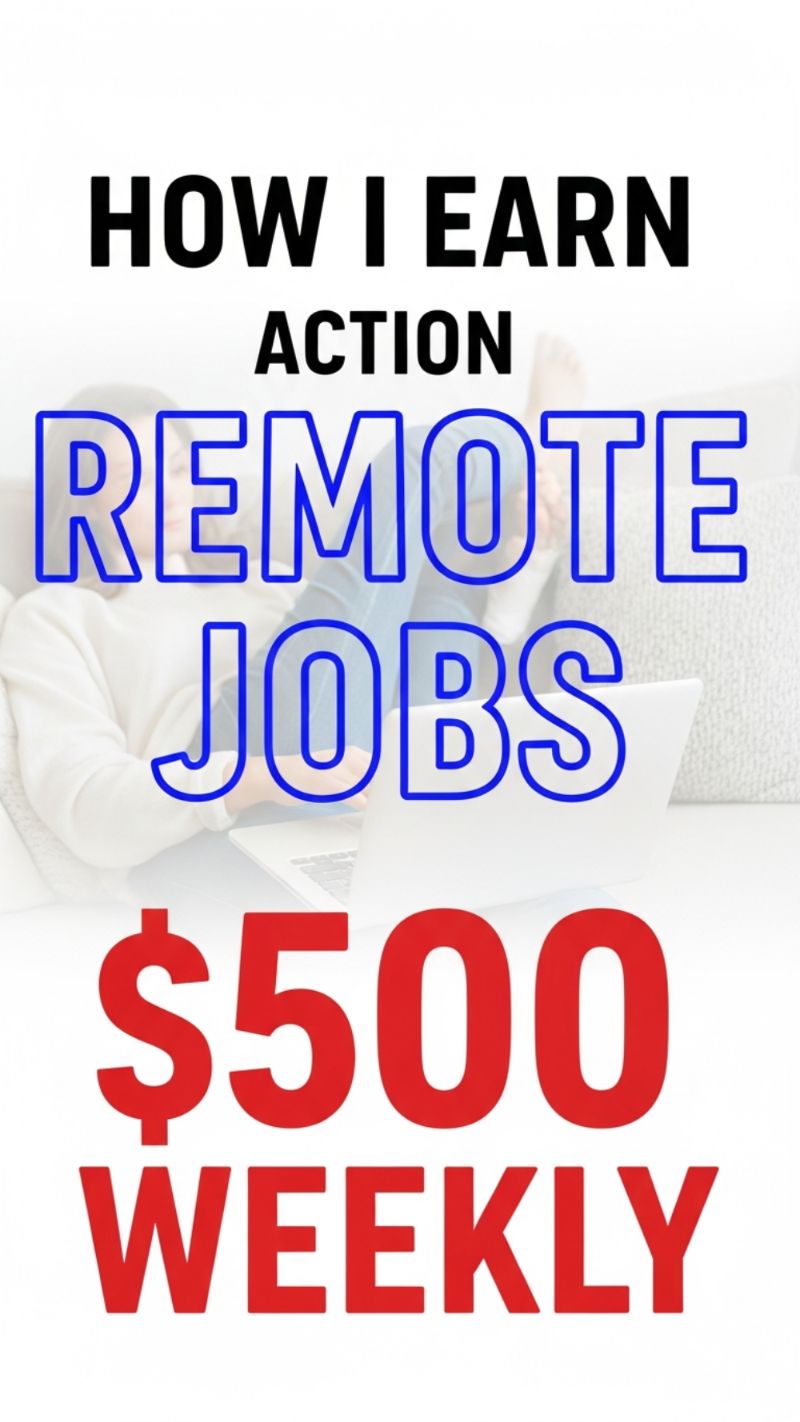 2. Earning $500 Weekly with General Remote Action Jobs