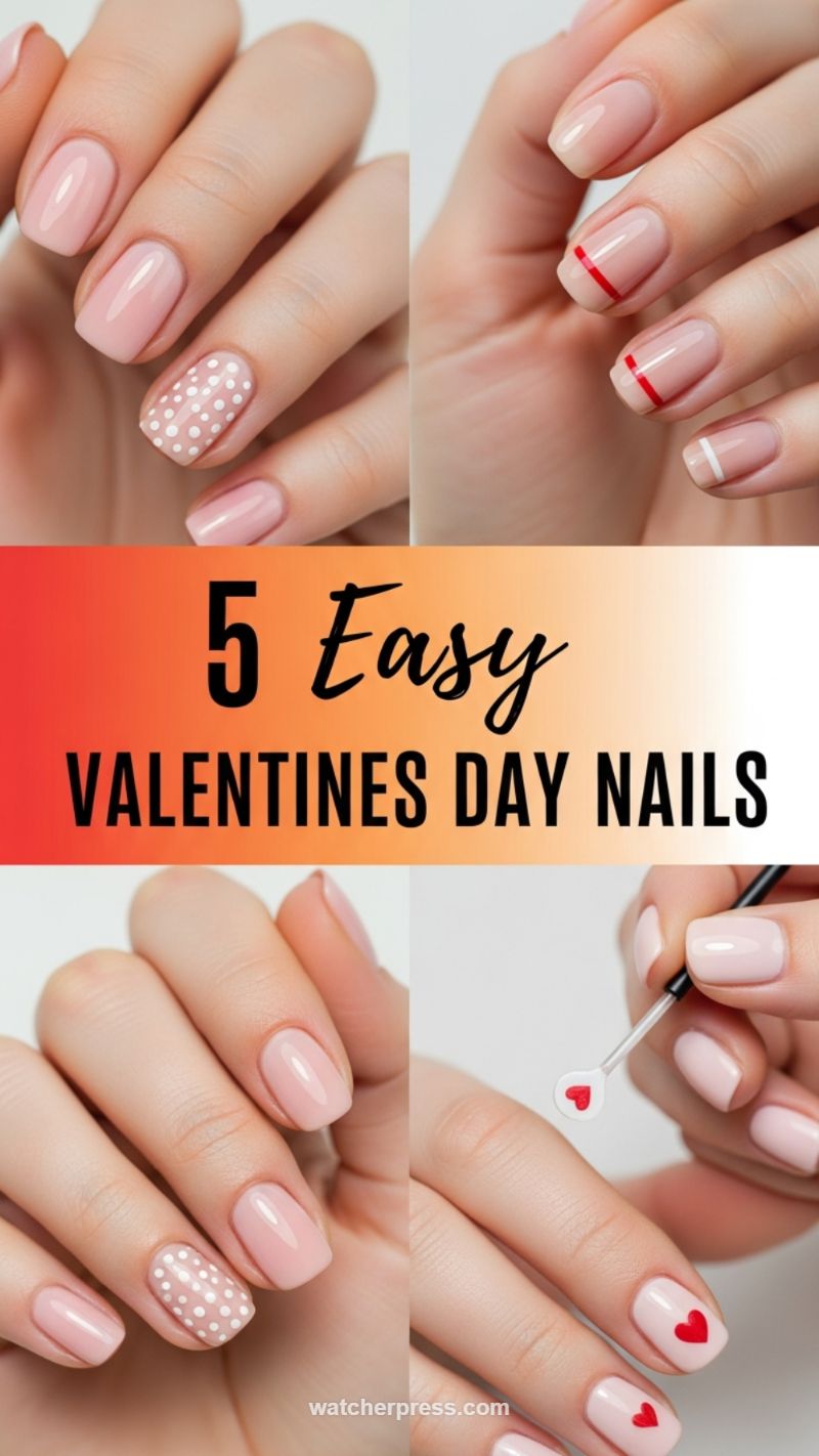 2. Easy & Minimalist Valentine's Day Manicures