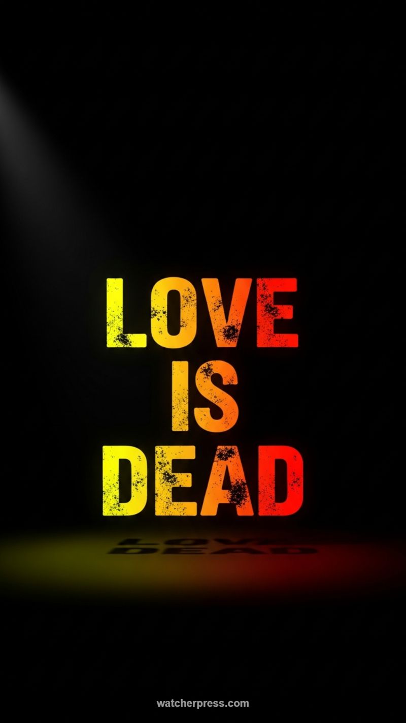 2. LOVE IS DEAD: Gritty Typography