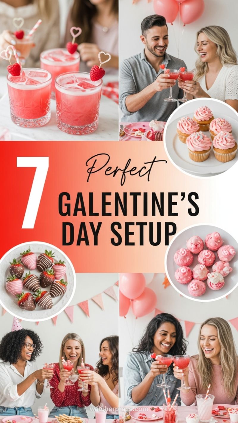2. Perfecting the Pink Galentine's Day Spread