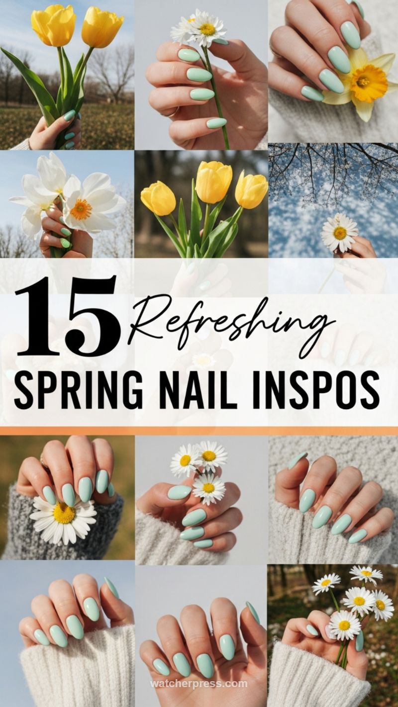 2. Refreshing Mint Spring Nail Inspos
