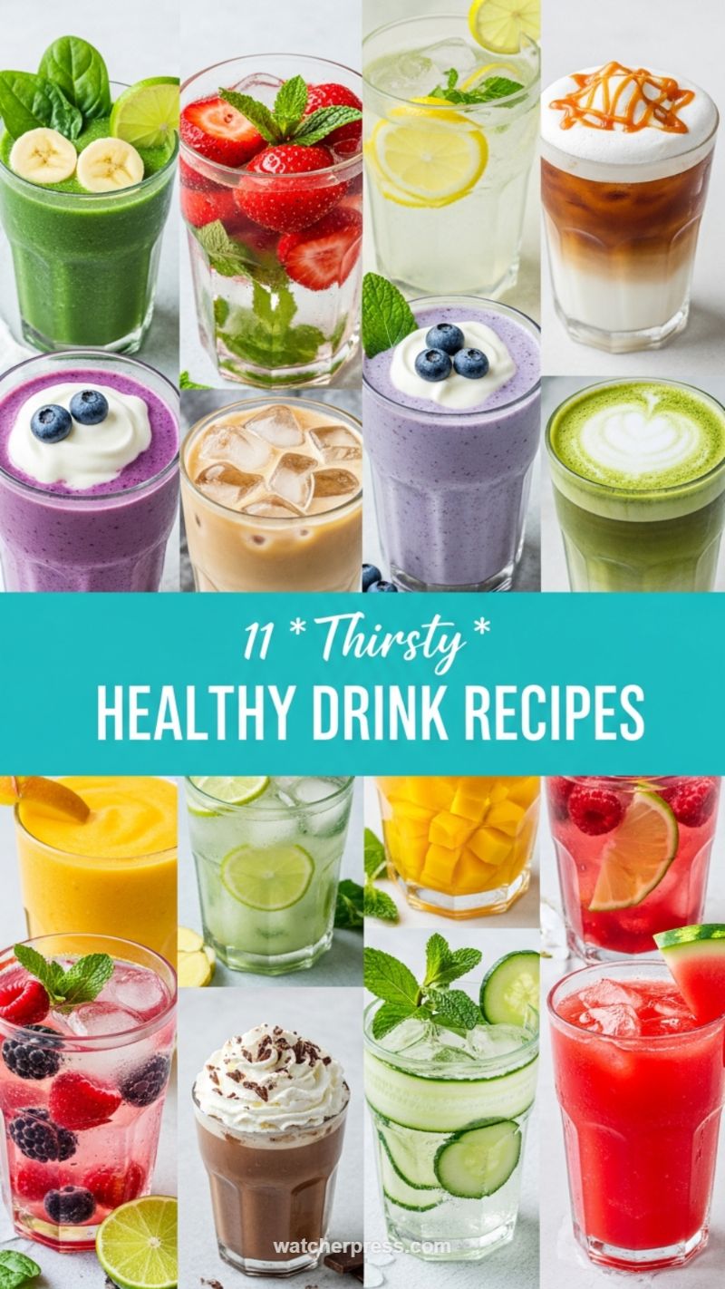 20. 11 Thirsty Healthy Drink Recipes: Hydrating Refreshers