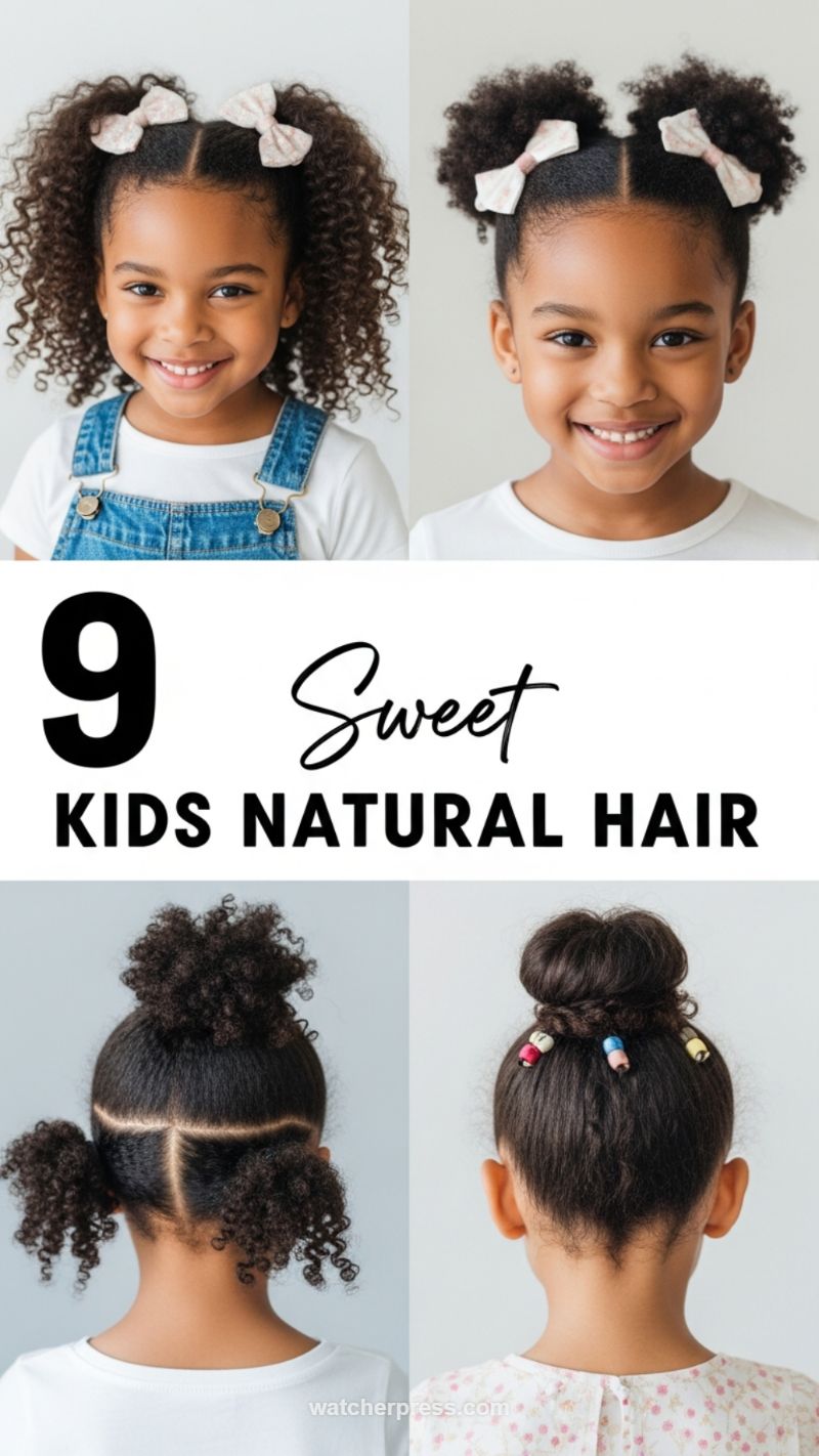 50+ Viral Haircuts: The Ultimate Style Guide for Every Length (Short, Curly, Updos & More) 20. 9 Sweet Kids Natural Hair Styles