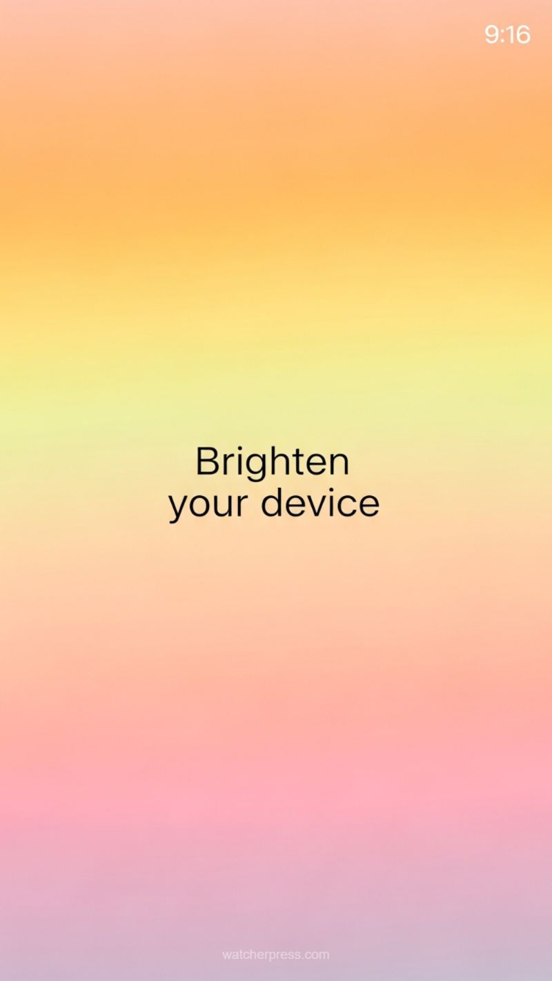 20. Brighten Your Device (Rainbow Gradient)