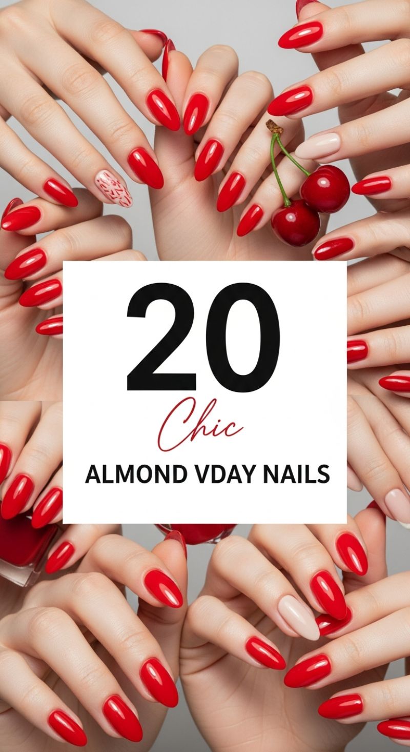 20 Chic Almond V-Day Nails