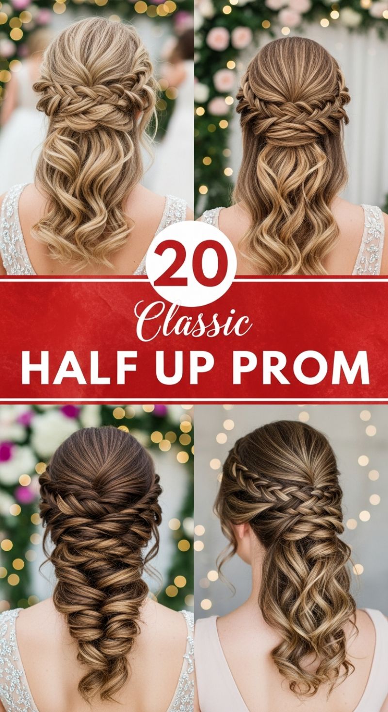 20 Classic Half Up Prom Hairstyles