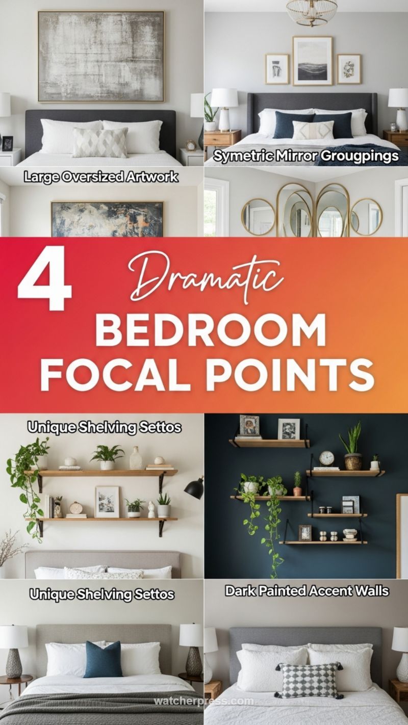 20. Dramatic Focal Points: Oversized Art and Shelving Setups