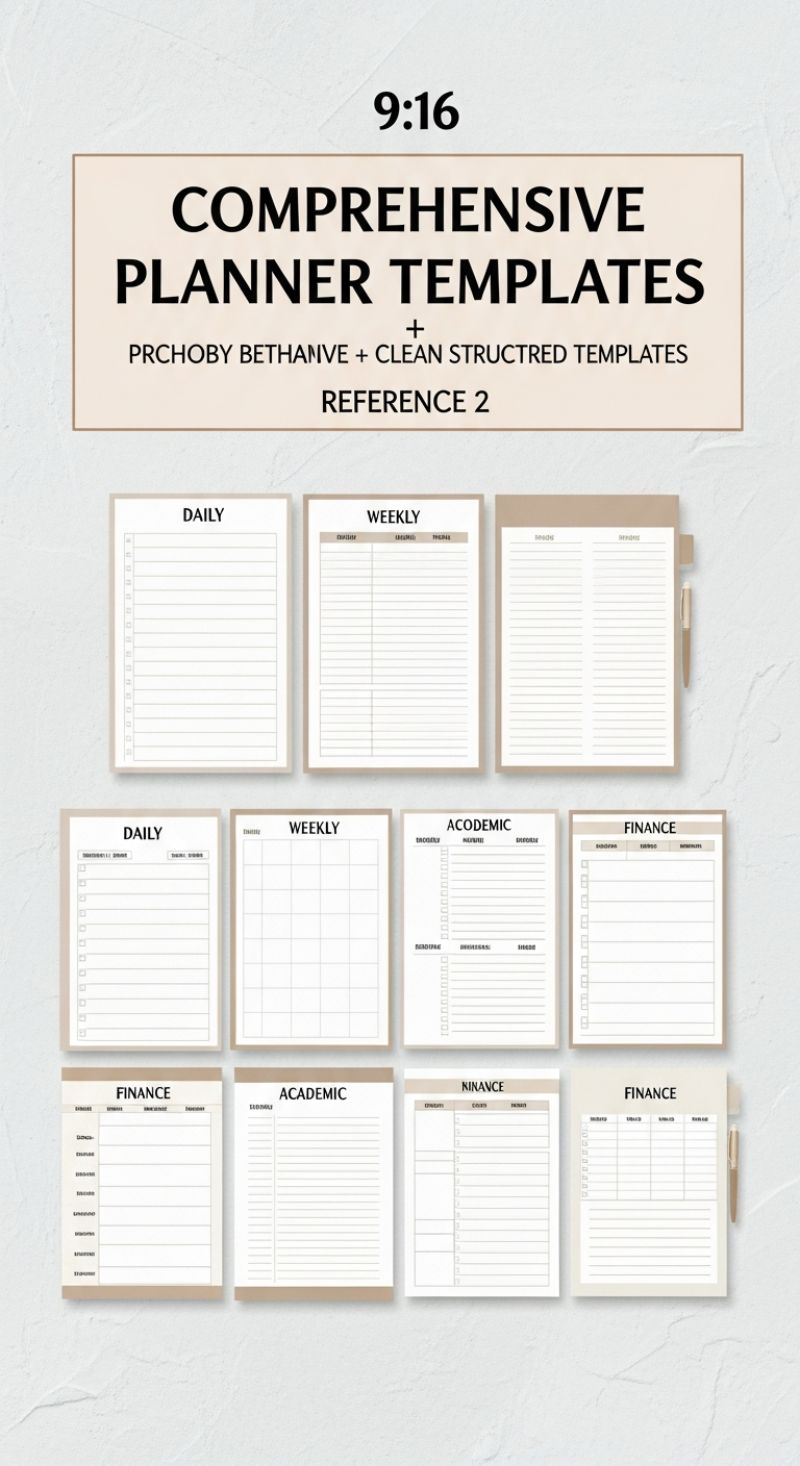 20. Embrace Holistic Planning with Comprehensive Planner Templates