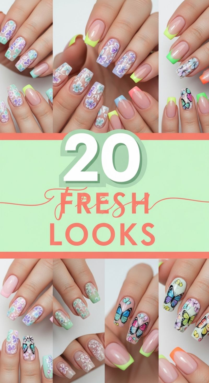 20 Fresh Looks: Mastering Neon French Tips and Springtime Nail Art