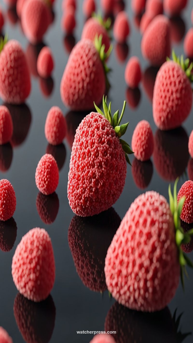 20. Hyper-Real Temptation: Textured Strawberries