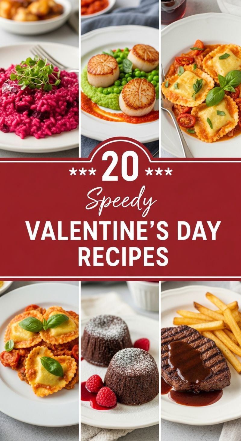 20 Speedy VALENTINE'S DAY RECIPES