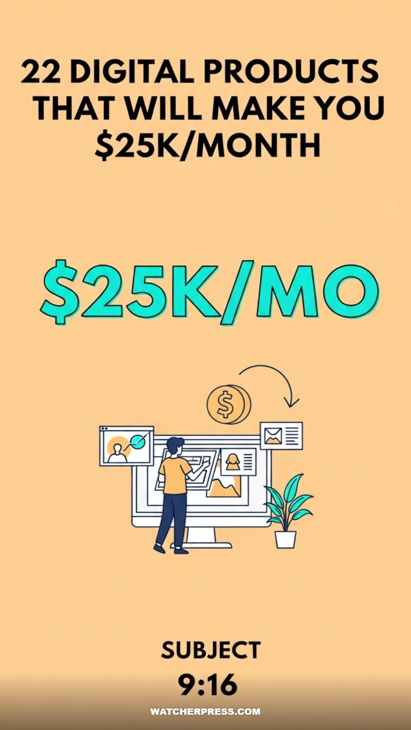 22 DIGITAL PRODUCTS THAT WILL MAKE YOU $25K/MONTH