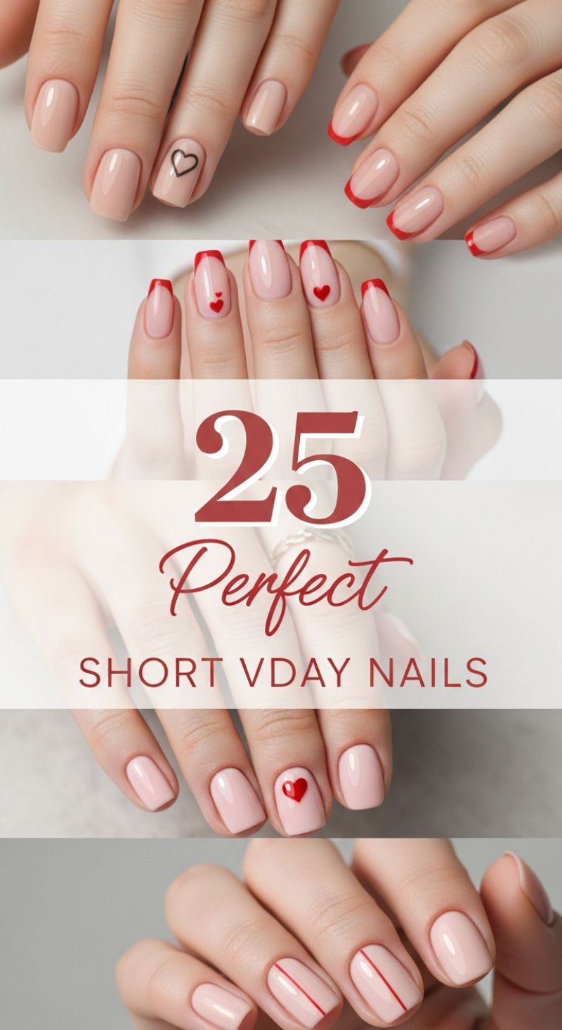 25 Perfect Short V-Day Nails: Subtle Designs for the Minimalist