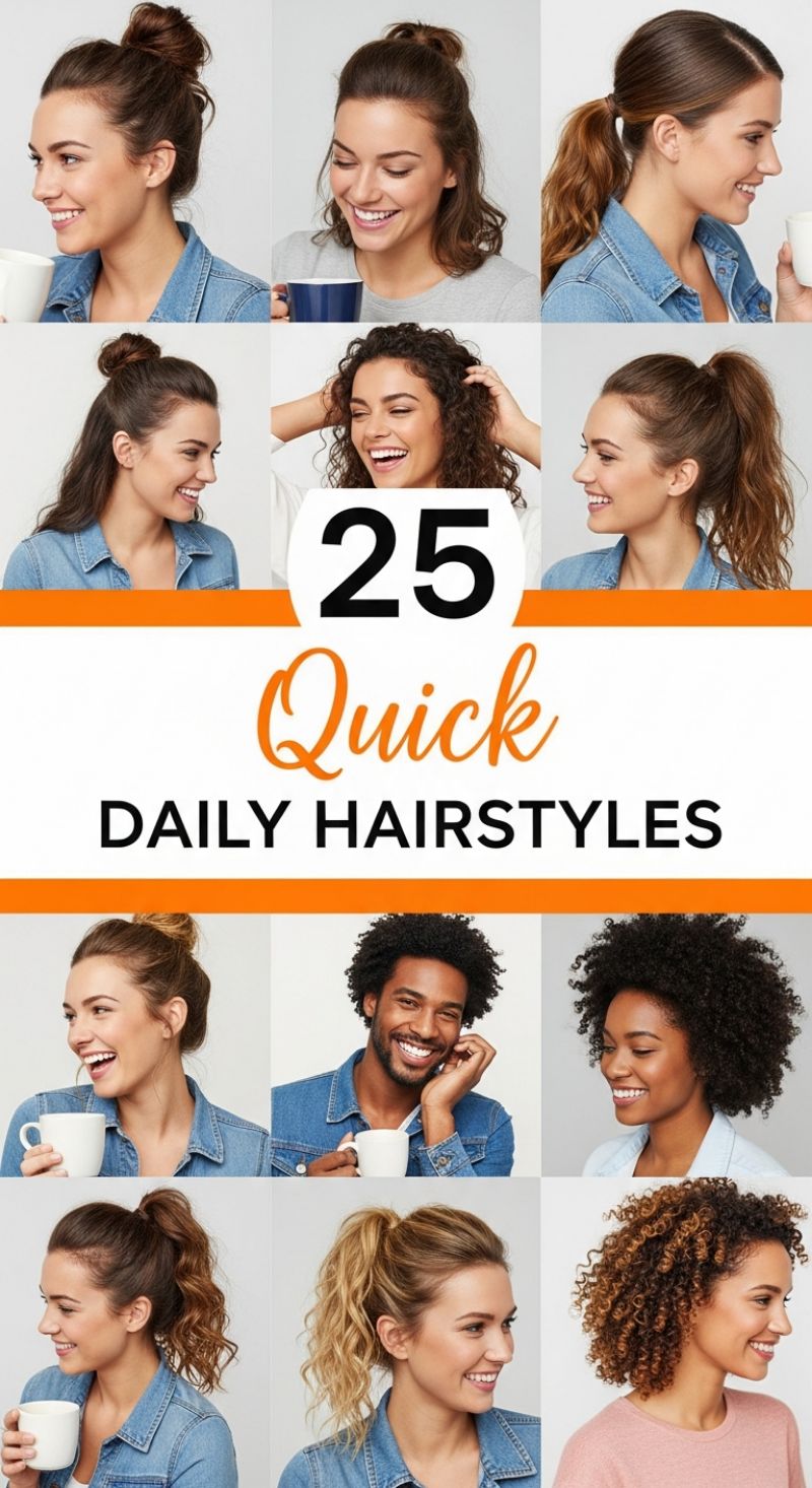 25 Quick Daily Hairstyles