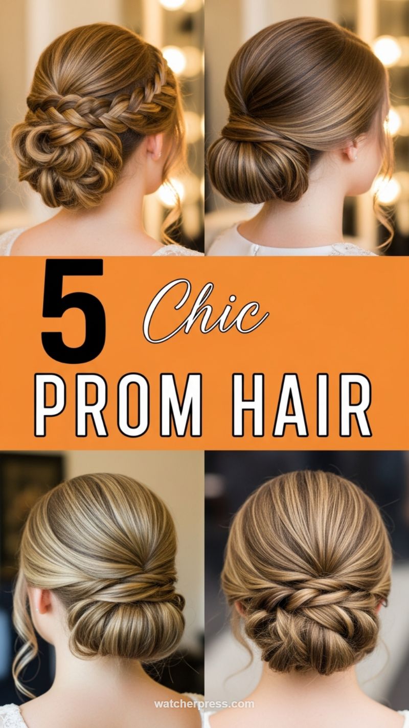 50+ Viral Haircuts: The Ultimate Style Guide for Every Length (Short, Curly, Updos & More) 3. 5 Chic and Polished Prom Hair Updos