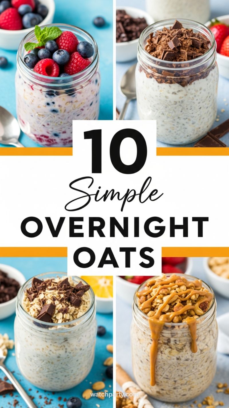 3. Breakfast Bliss: 10 Simple Overnight Oats Recipes