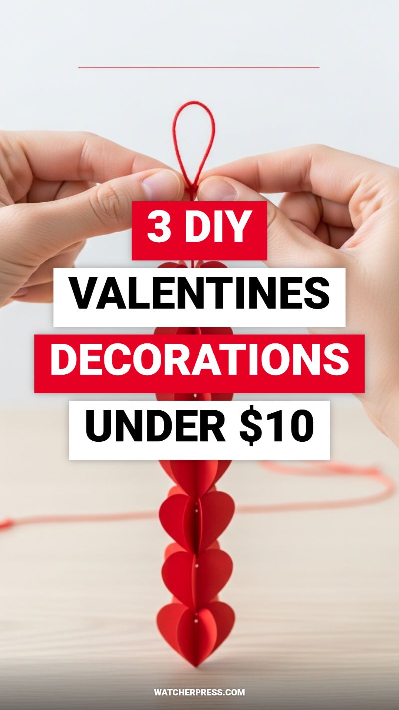 3 DIY VALENTINES DECORATIONS UNDER $10