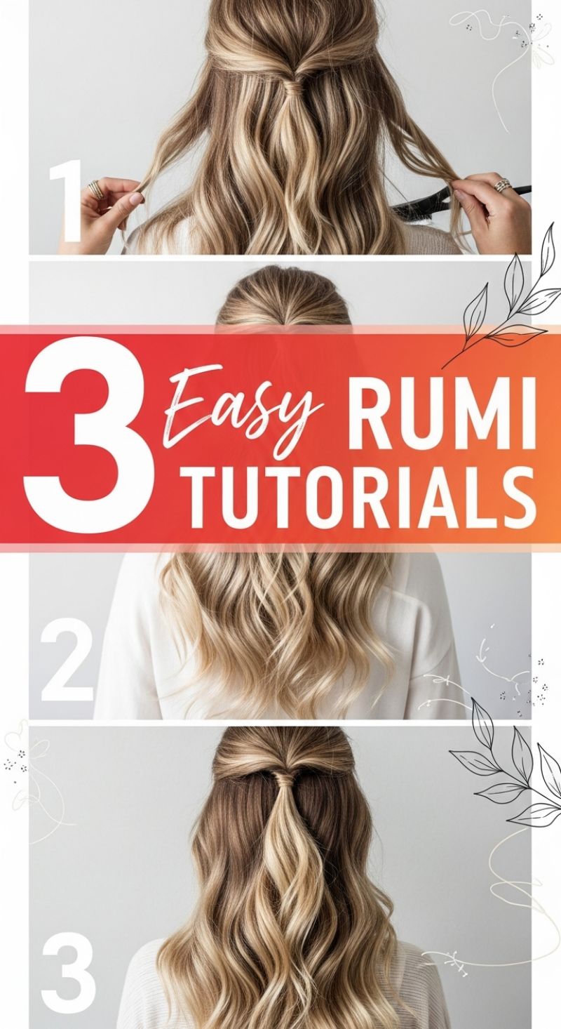 3 Easy Rumi Tutorials: The Elegant Half-Up Twist