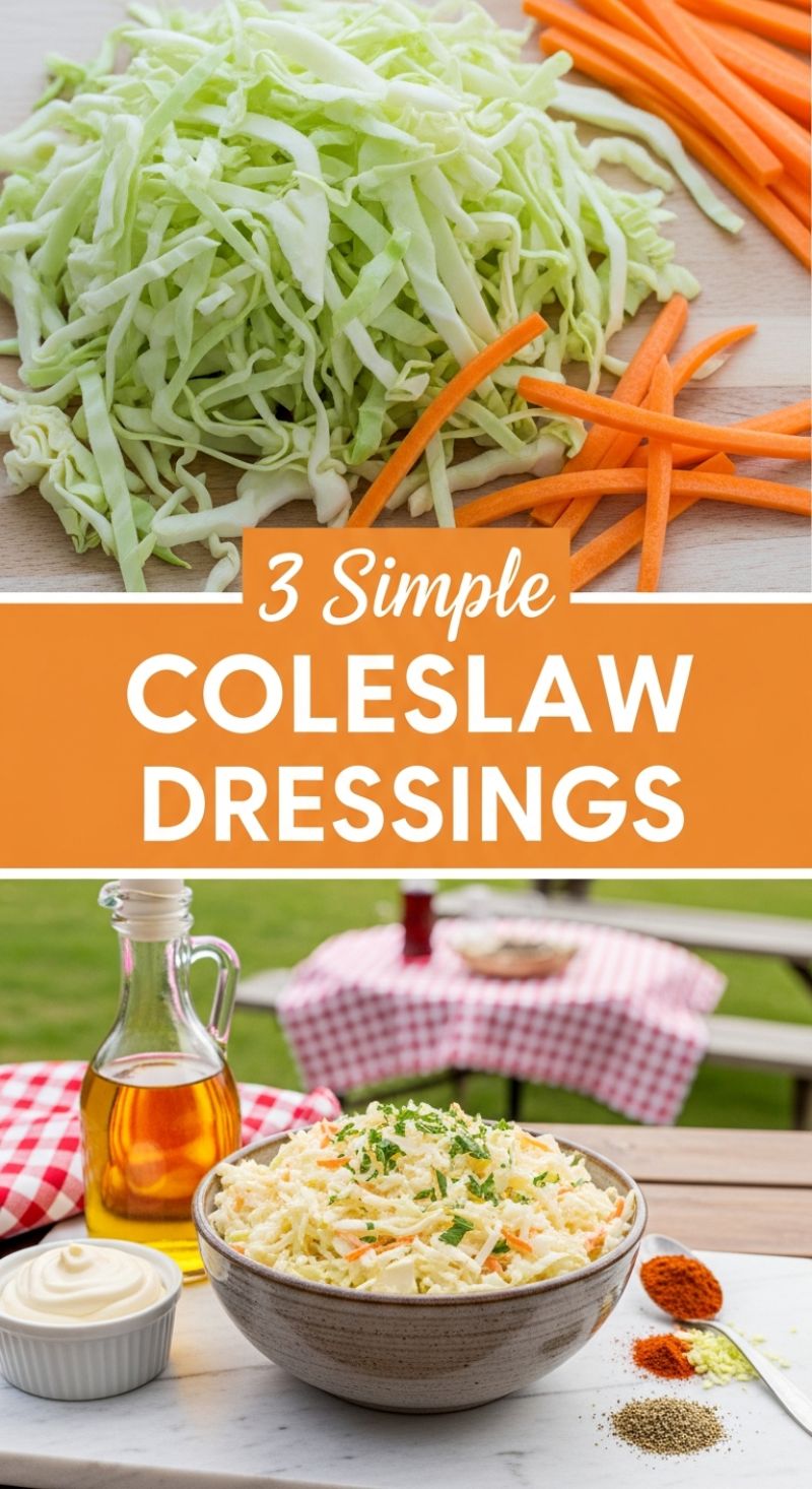 3 Simple COLESLAW DRESSINGS