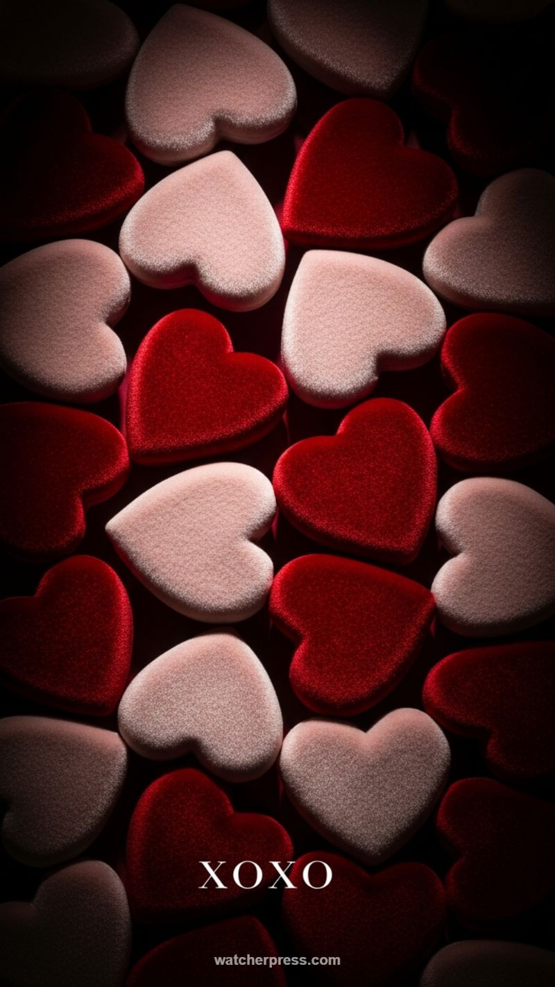 3. Velvet Embrace: XOXO Hearts